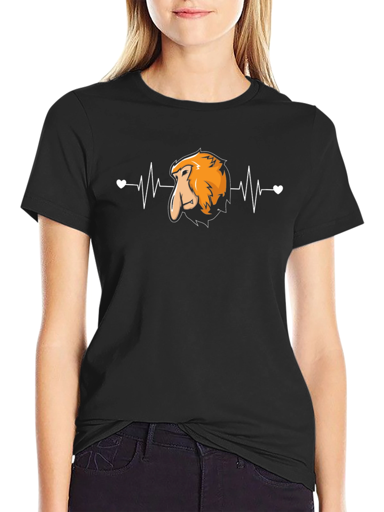 Proboscis Monkey Heartbeat T-Shirt