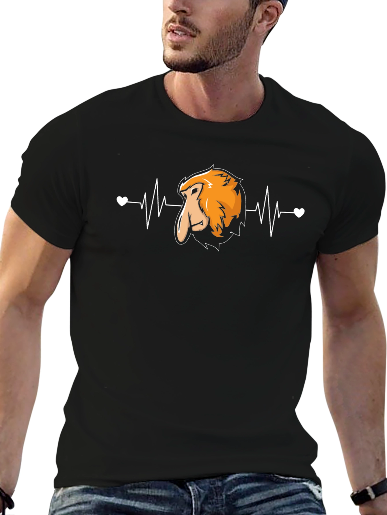 Proboscis Monkey Heartbeat T-Shirt