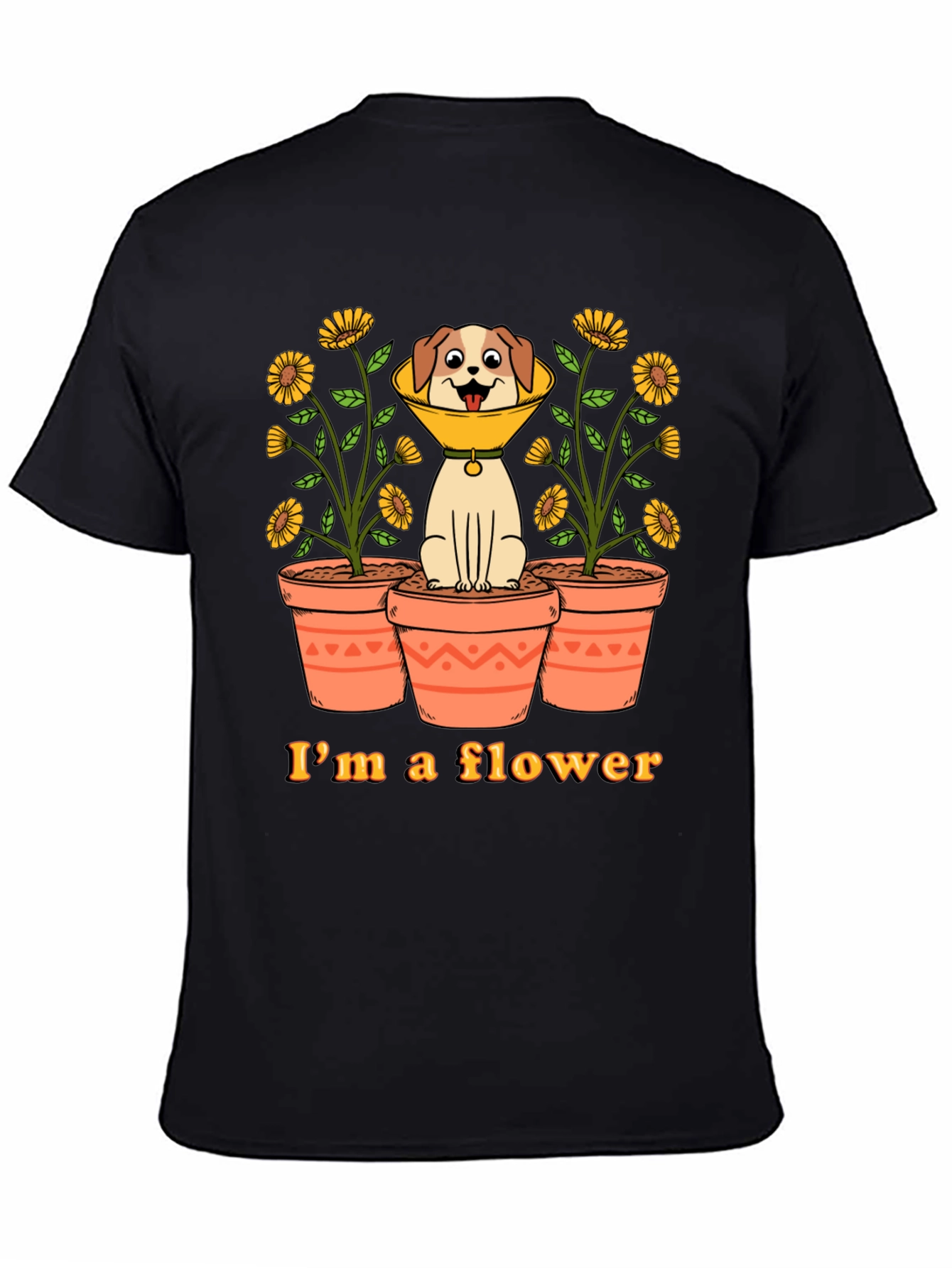Funny Dog Flower Cone T-Shirt