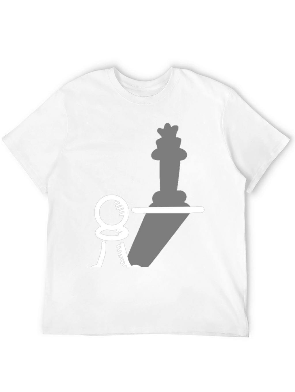 Chess Piece Shadow T-Shirt - Pawn to King