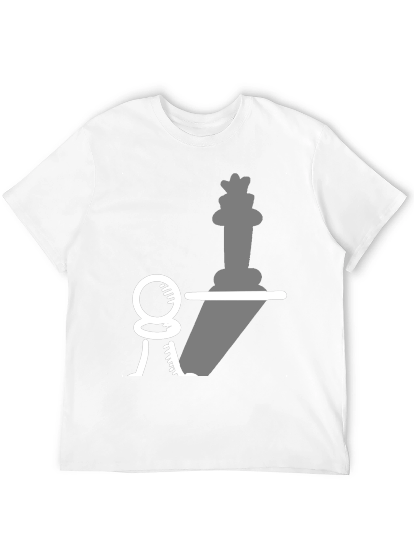 Chess Piece Shadow T-Shirt - Pawn to King