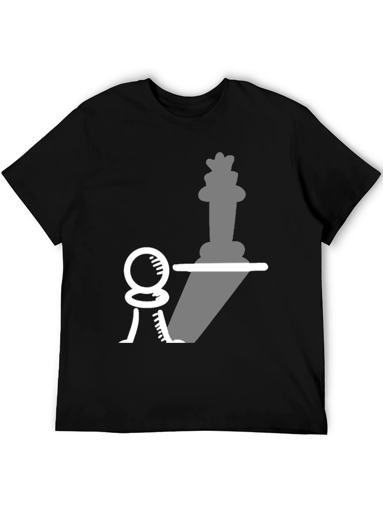 Chess Piece Shadow T-Shirt - Pawn to King