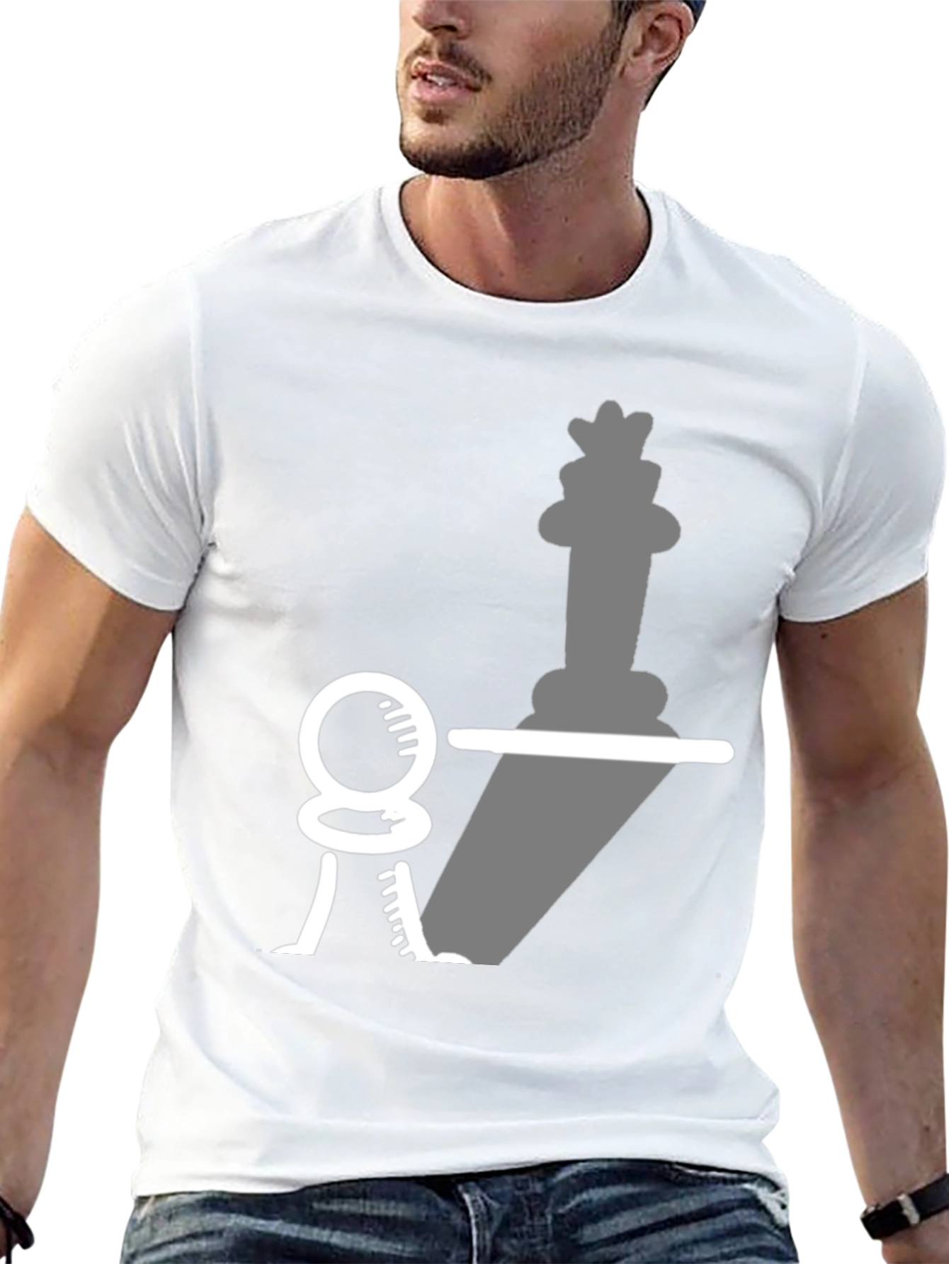 Chess Piece Shadow T-Shirt - Pawn to King