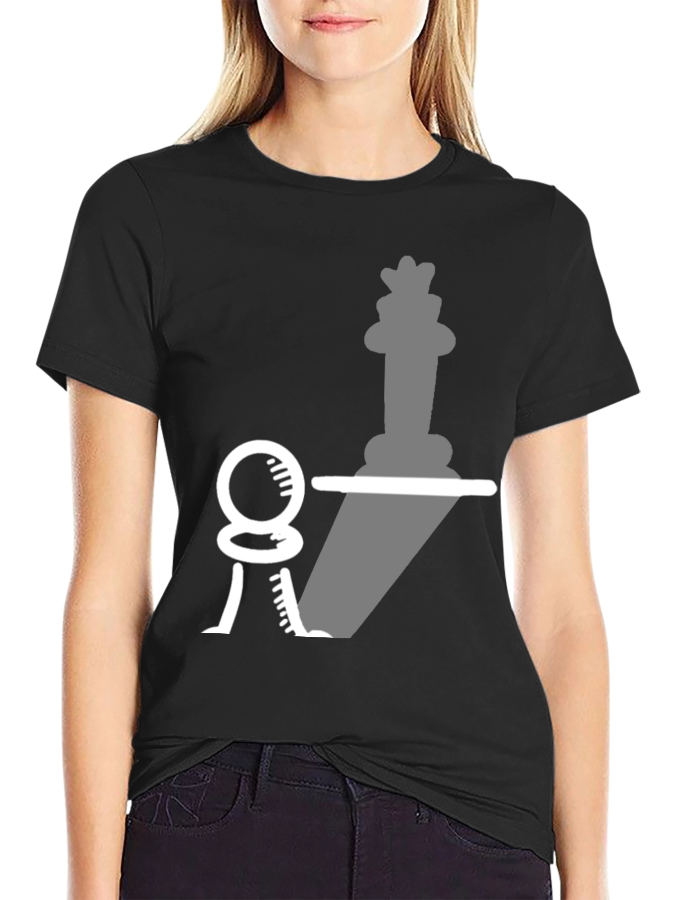 Chess Piece Shadow T-Shirt - Pawn to King