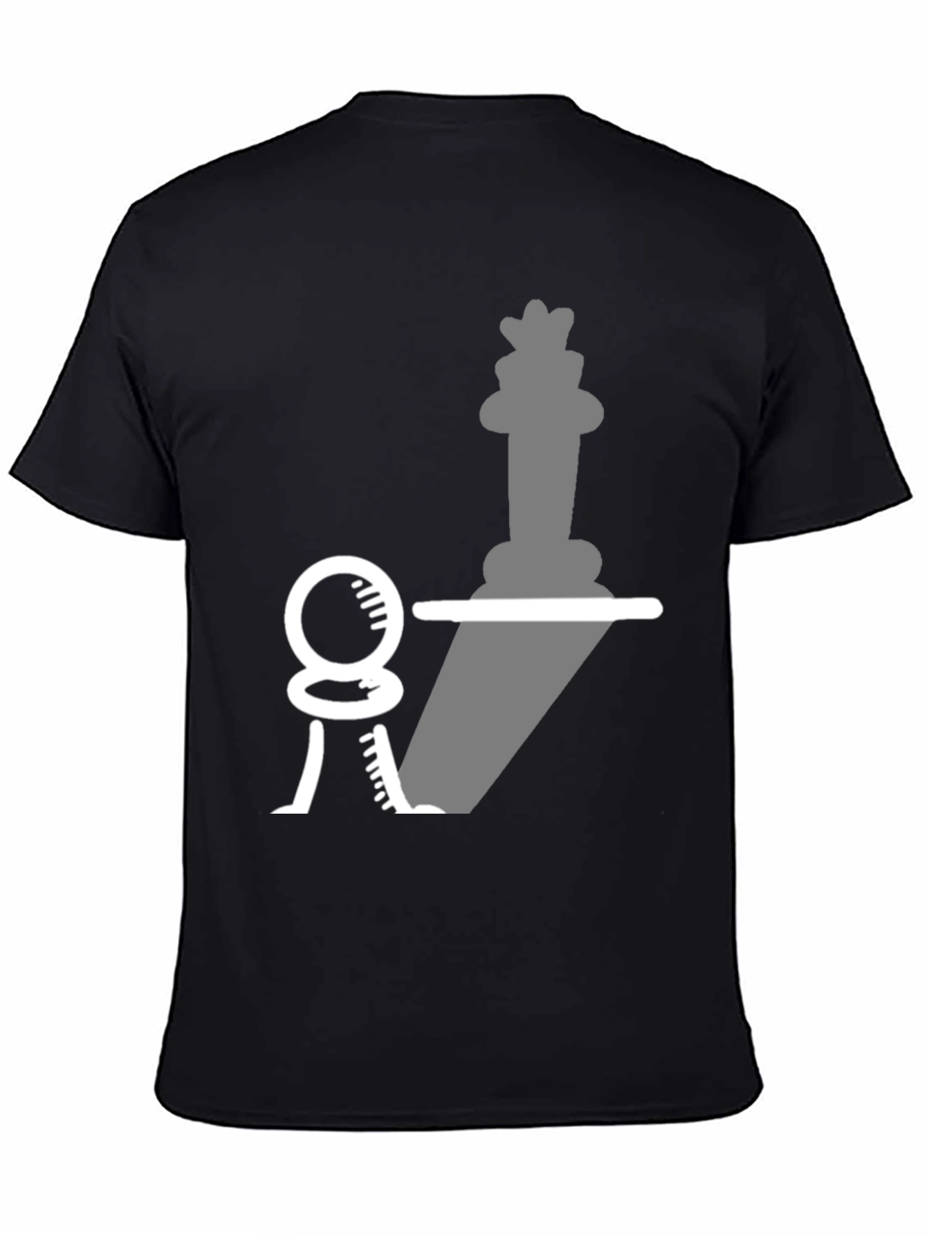 Chess Piece Shadow T-Shirt - Pawn to King