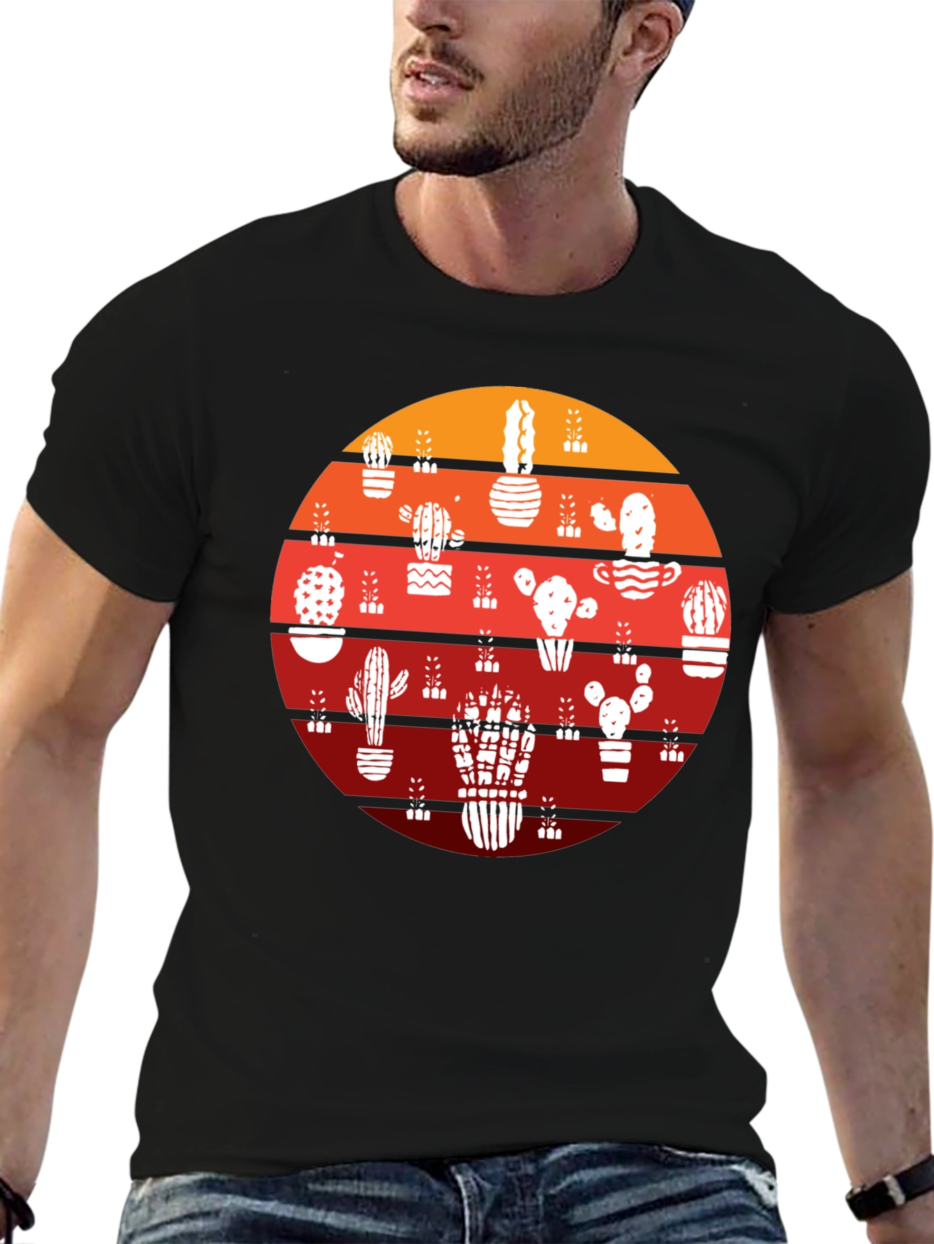 Cactus Sunset Graphic T-Shirt