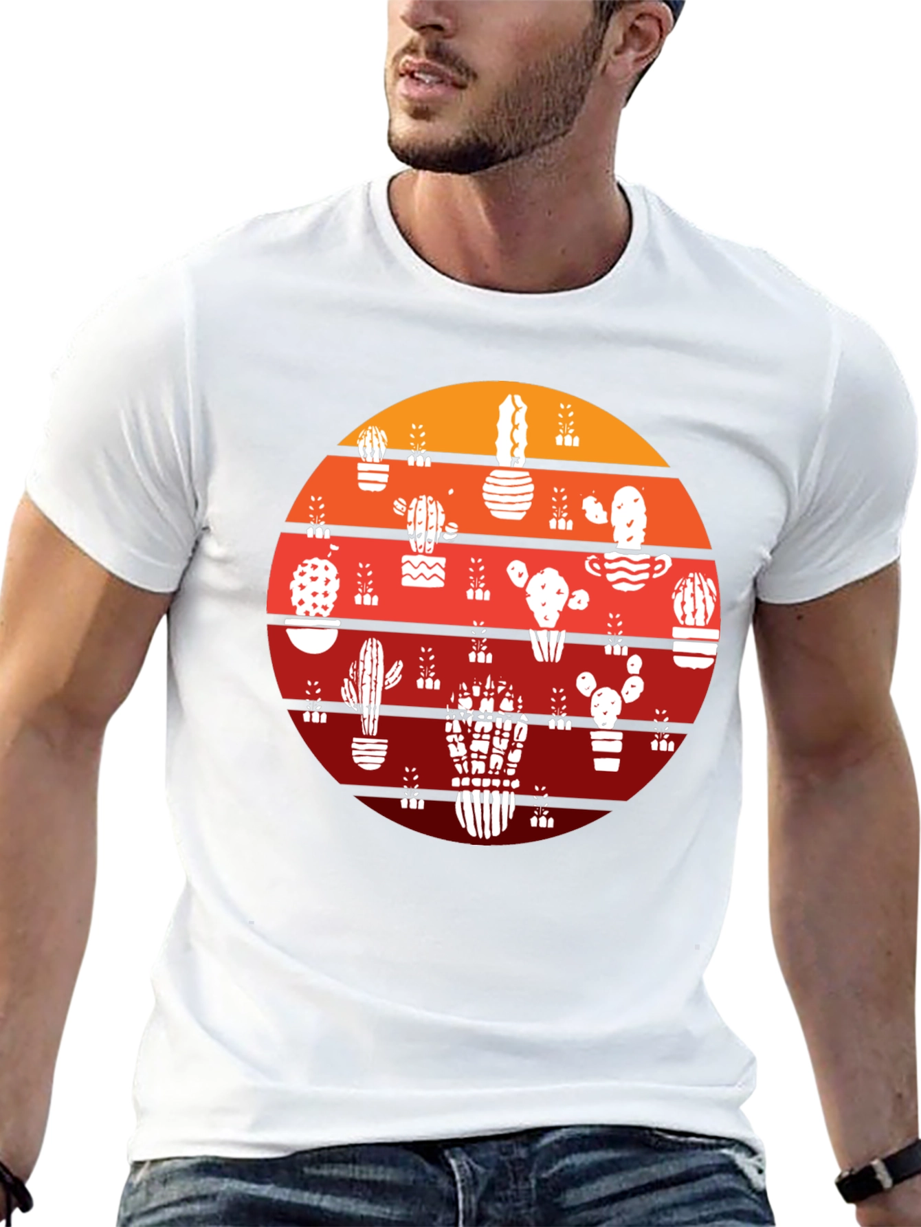Cactus Sunset Graphic T-Shirt