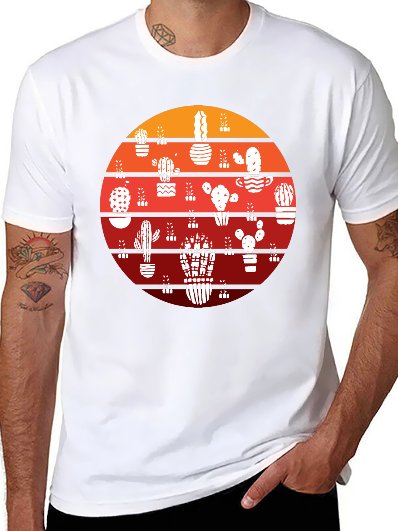 Cactus Sunset Graphic T-Shirt