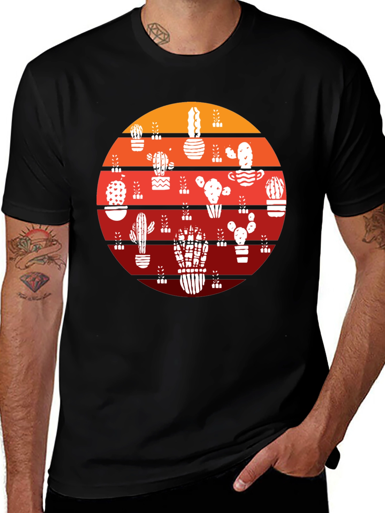 Cactus Sunset Graphic T-Shirt