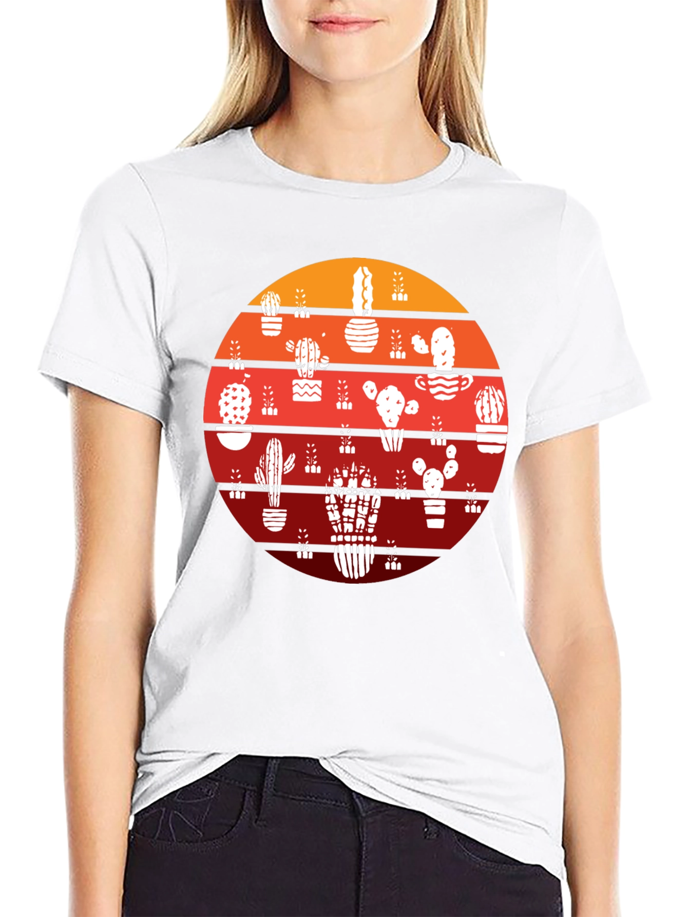 Cactus Sunset Graphic T-Shirt