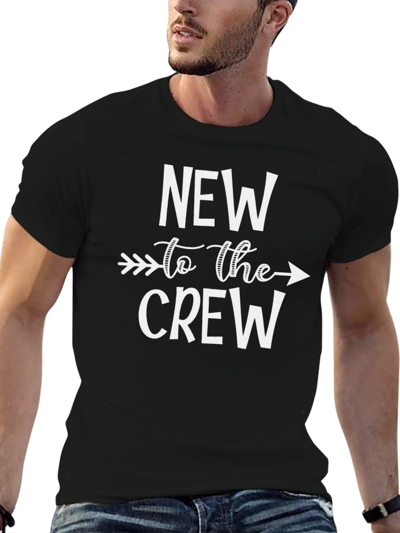 New to the Crew Graphic Tee - Black Cotton