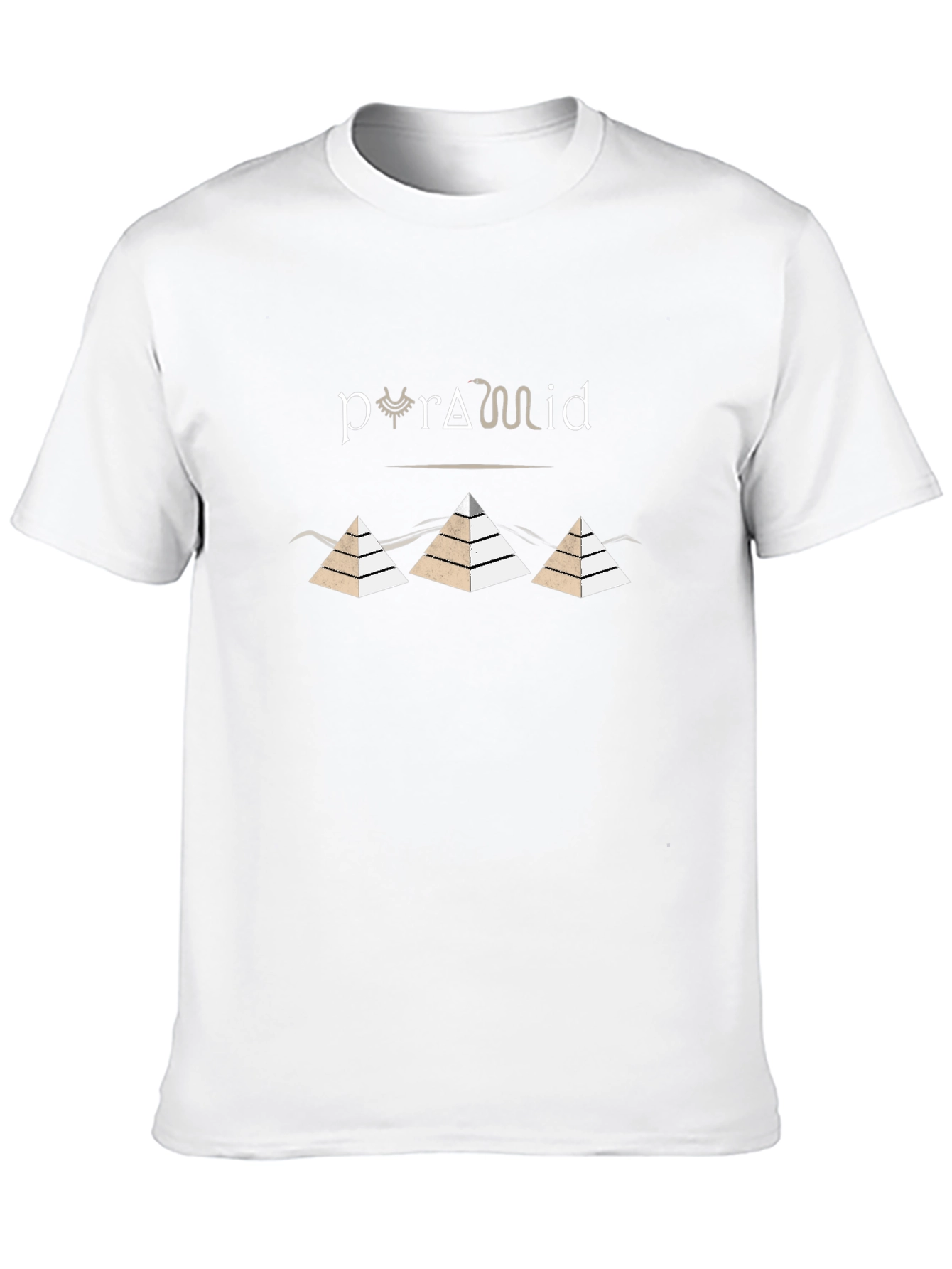 Egyptian Pyramid Design Black T-Shirt