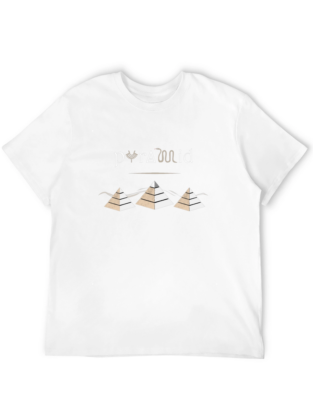 Egyptian Pyramid Design Black T-Shirt