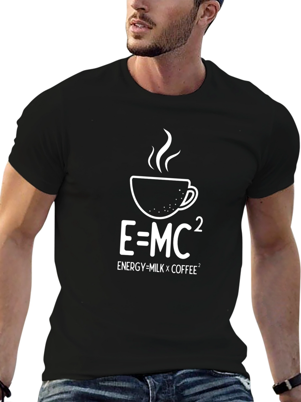 E=MC² Coffee T-Shirt - Funny Science Formula Tee