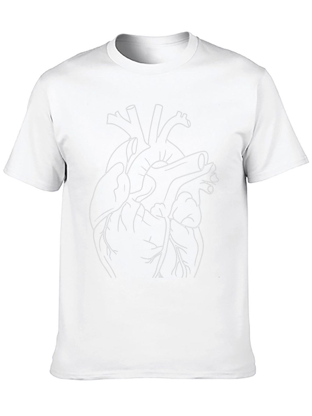Anatomical Heart Outline Graphic T-Shirt