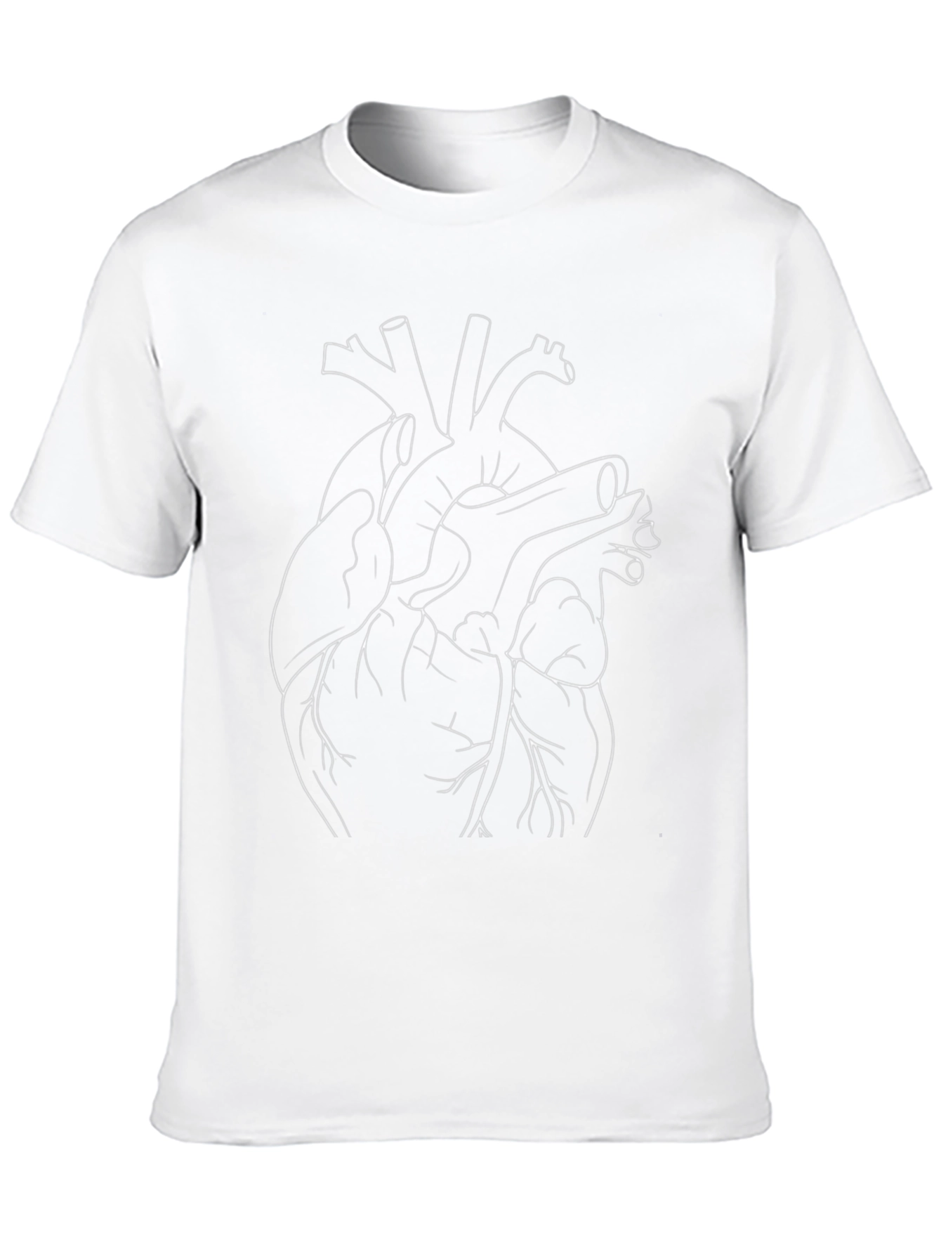 Anatomical Heart Outline Graphic T-Shirt