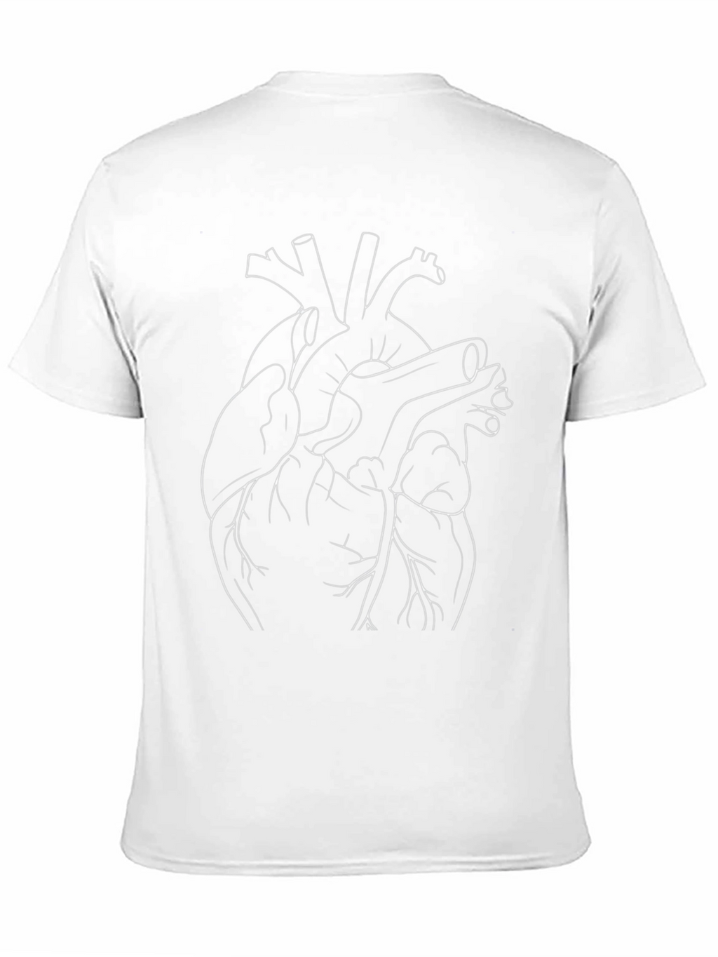 Anatomical Heart Outline Graphic T-Shirt
