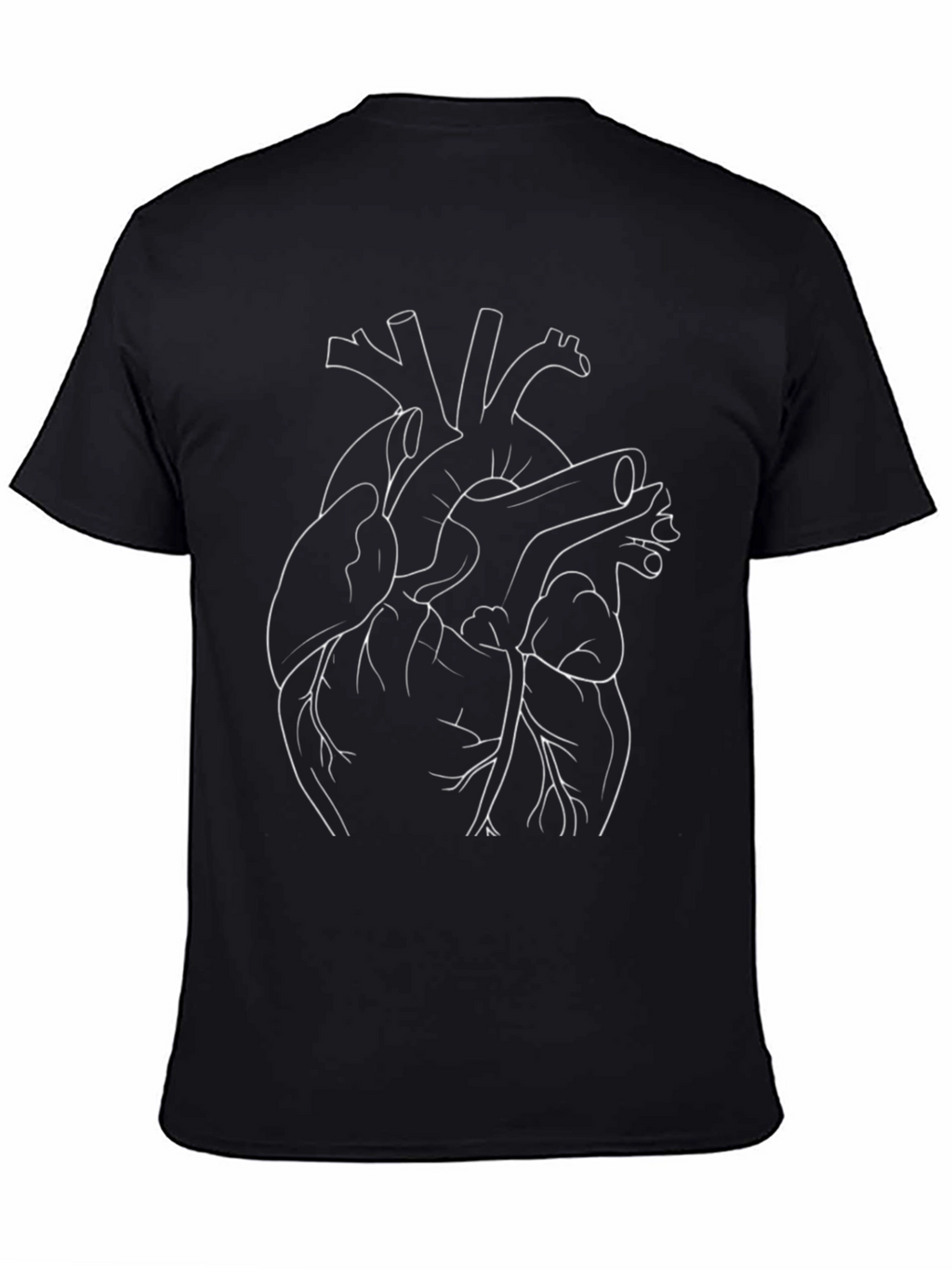 Anatomical Heart Outline Graphic T-Shirt
