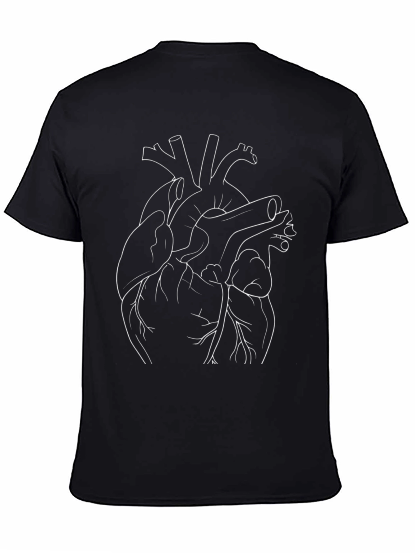 Anatomical Heart Outline Graphic T-Shirt