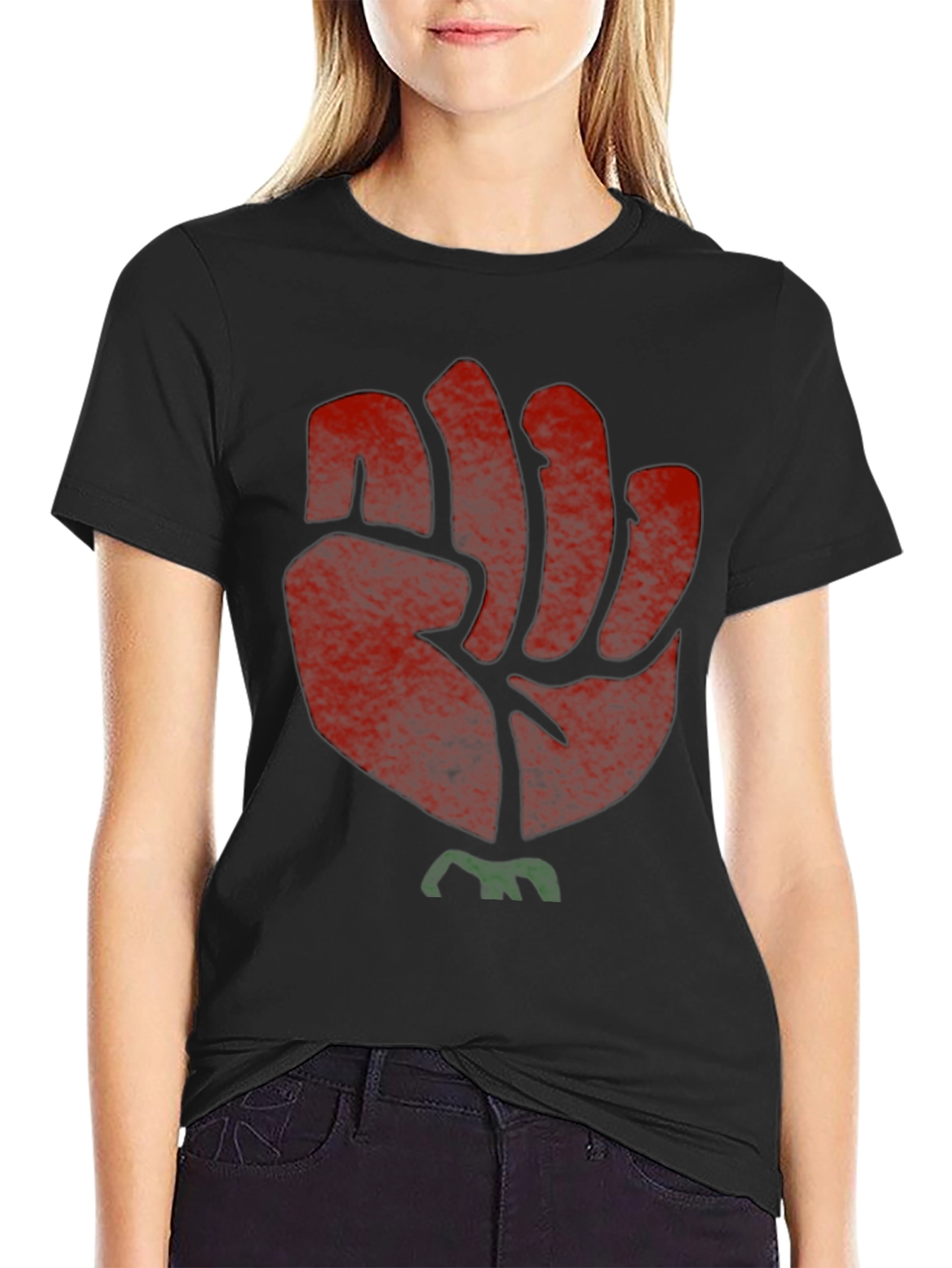 Raised Fist Graphic Tee - Black Activist Shirt
