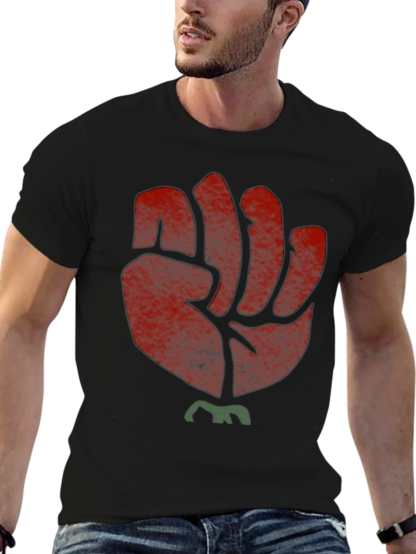 Raised Fist Graphic Tee - Black Activist Shirt