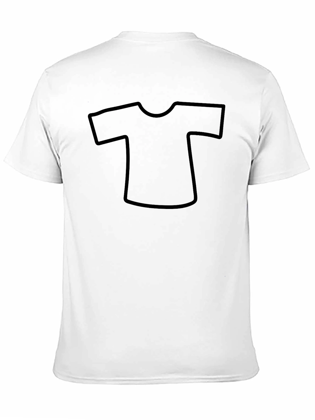 Mens Black T-Shirt with Graphic Outline