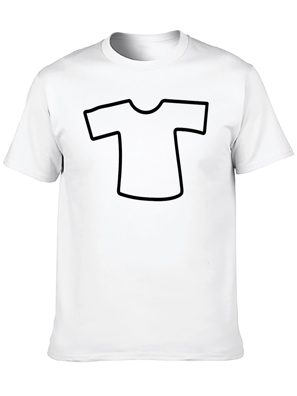 Mens Black T-Shirt with Graphic Outline