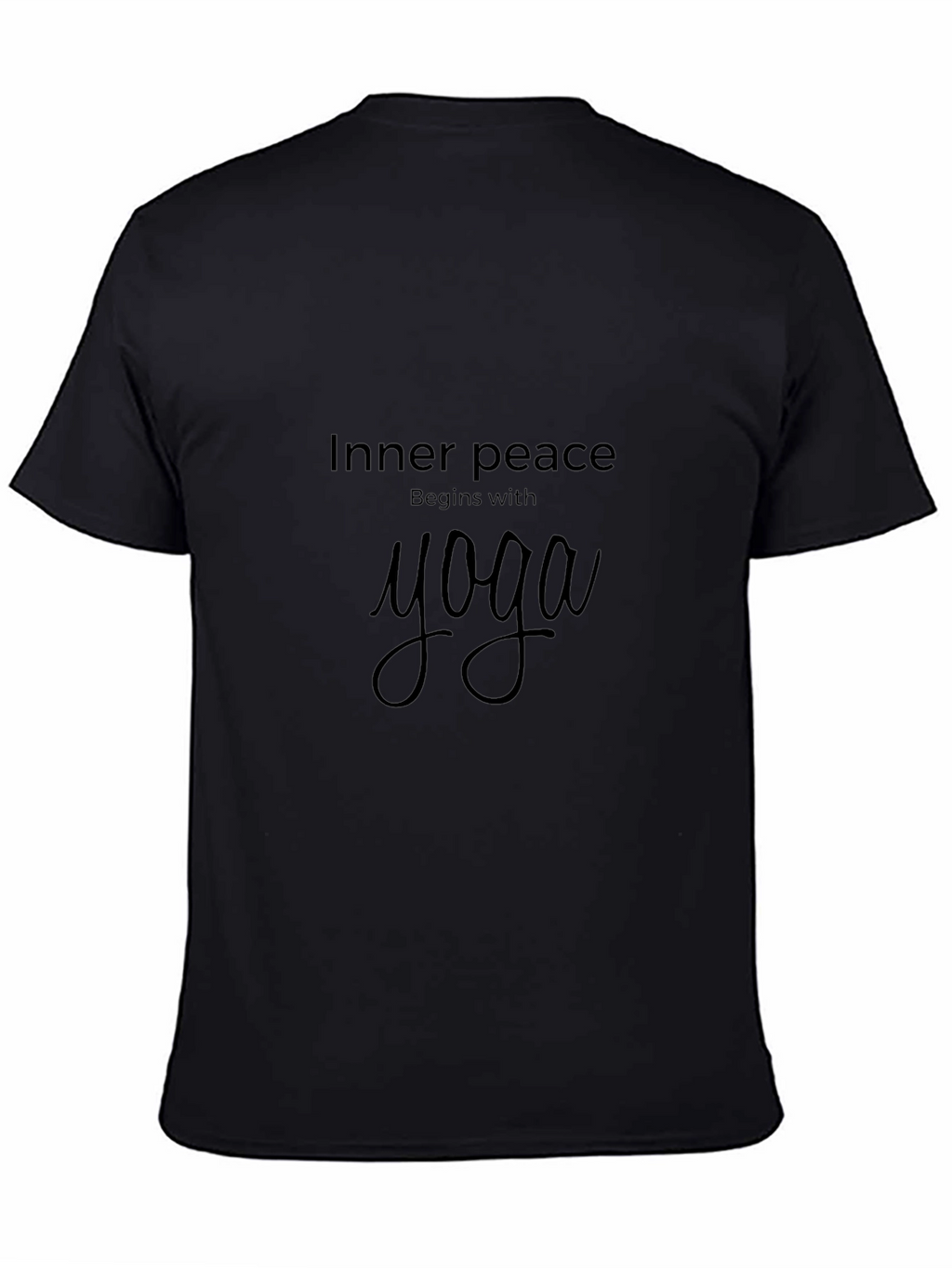 Inner Peace Yoga Black Graphic Tee Shirt