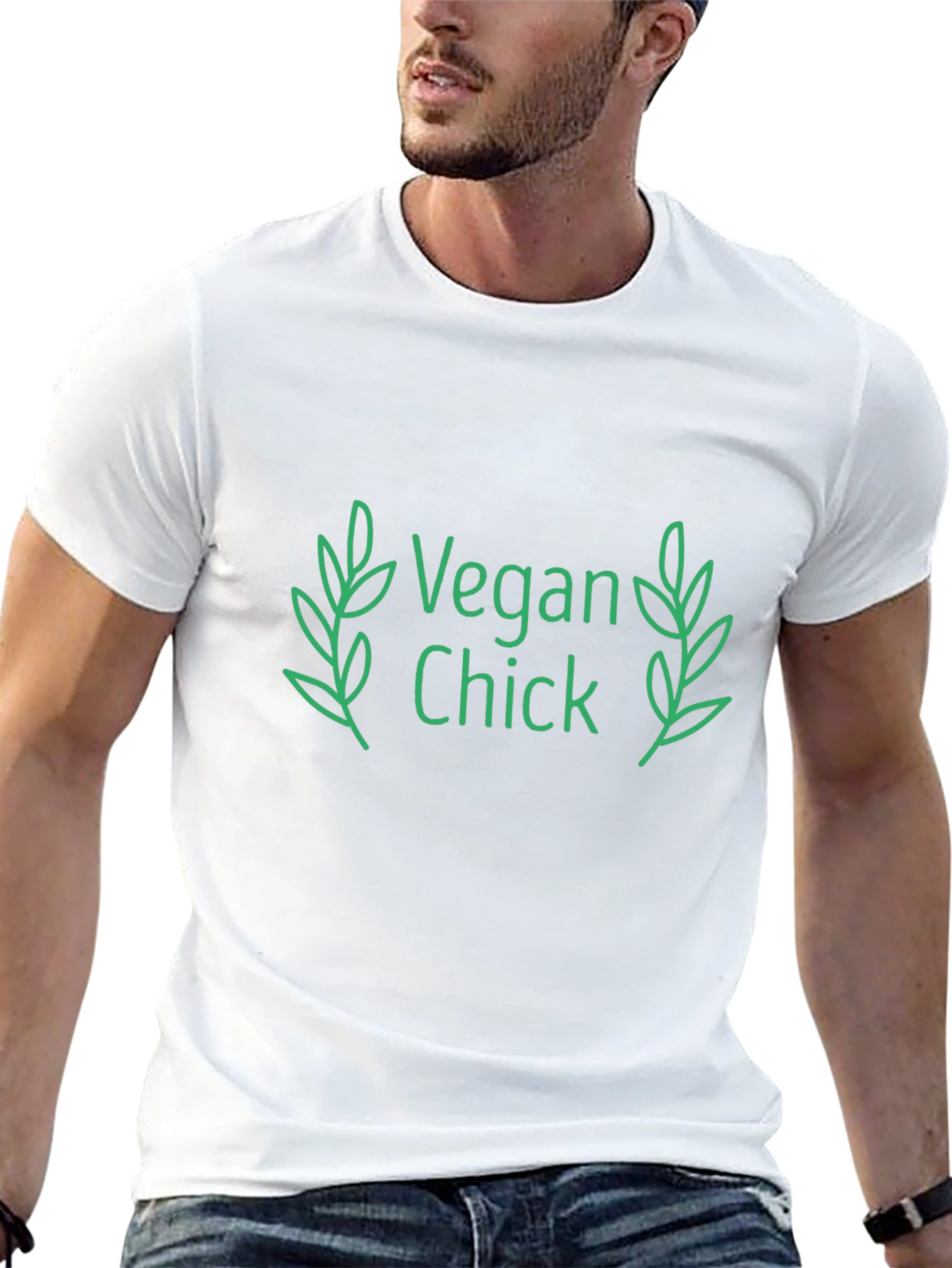 Vegan Chick Tee - Black Cotton T-Shirt