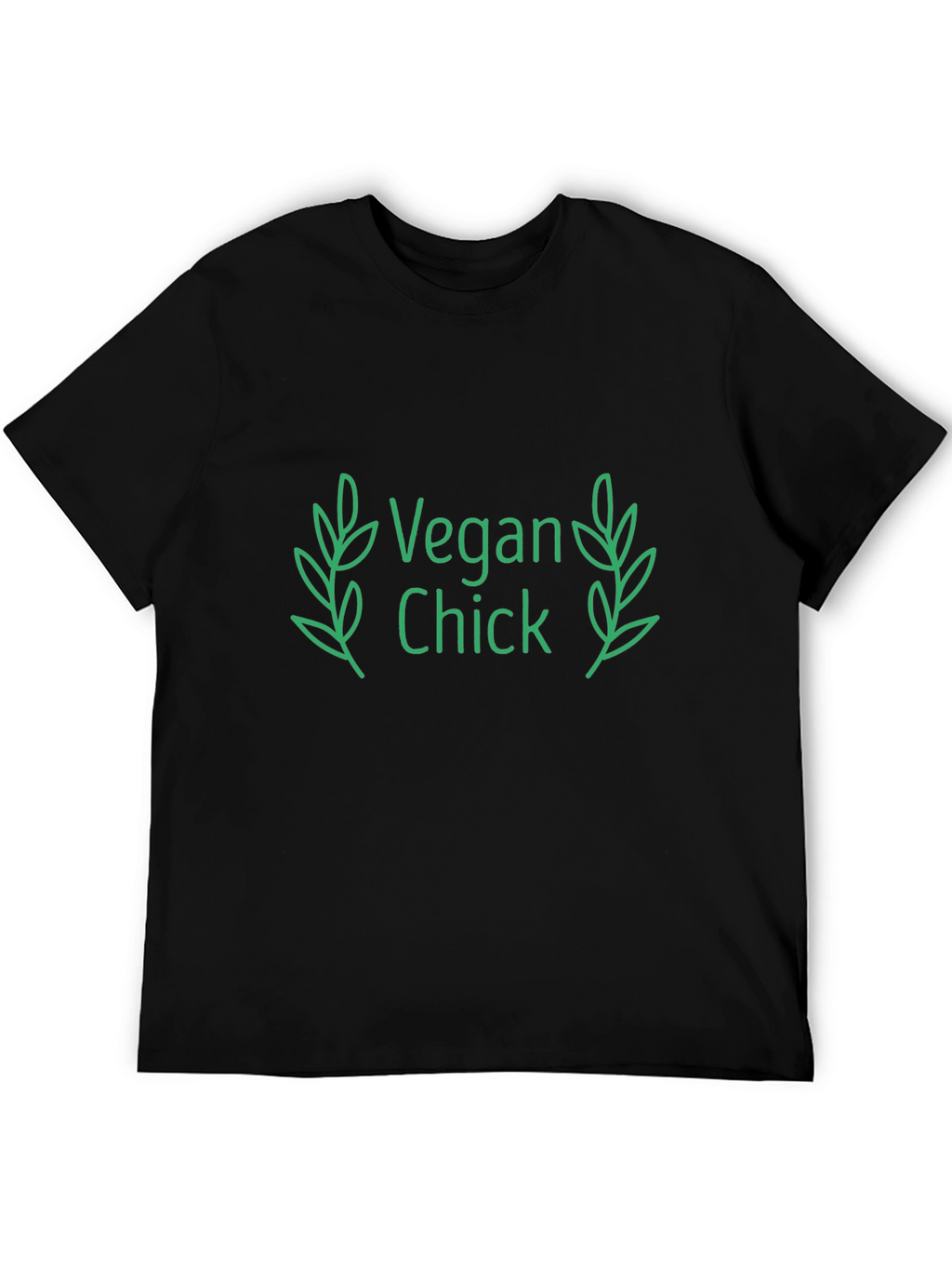 Vegan Chick Tee - Black Cotton T-Shirt