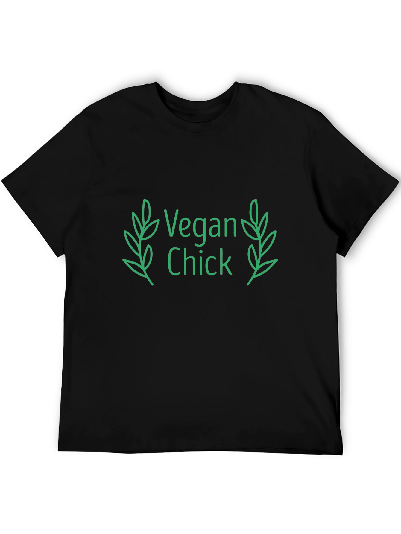 Vegan Chick Tee - Black Cotton T-Shirt