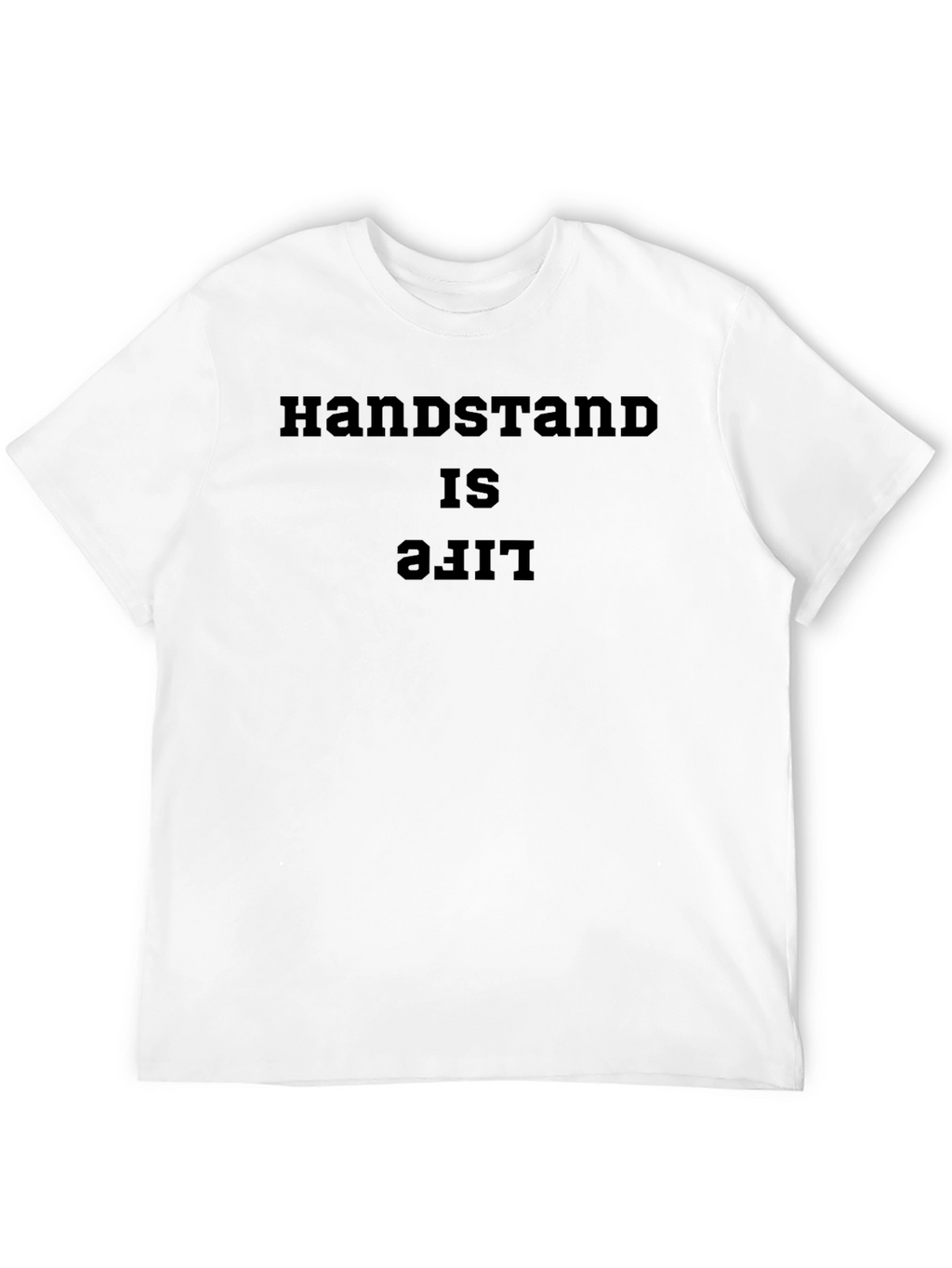 Handstand is Life Graphic Tee - Black Cotton T-Shirt