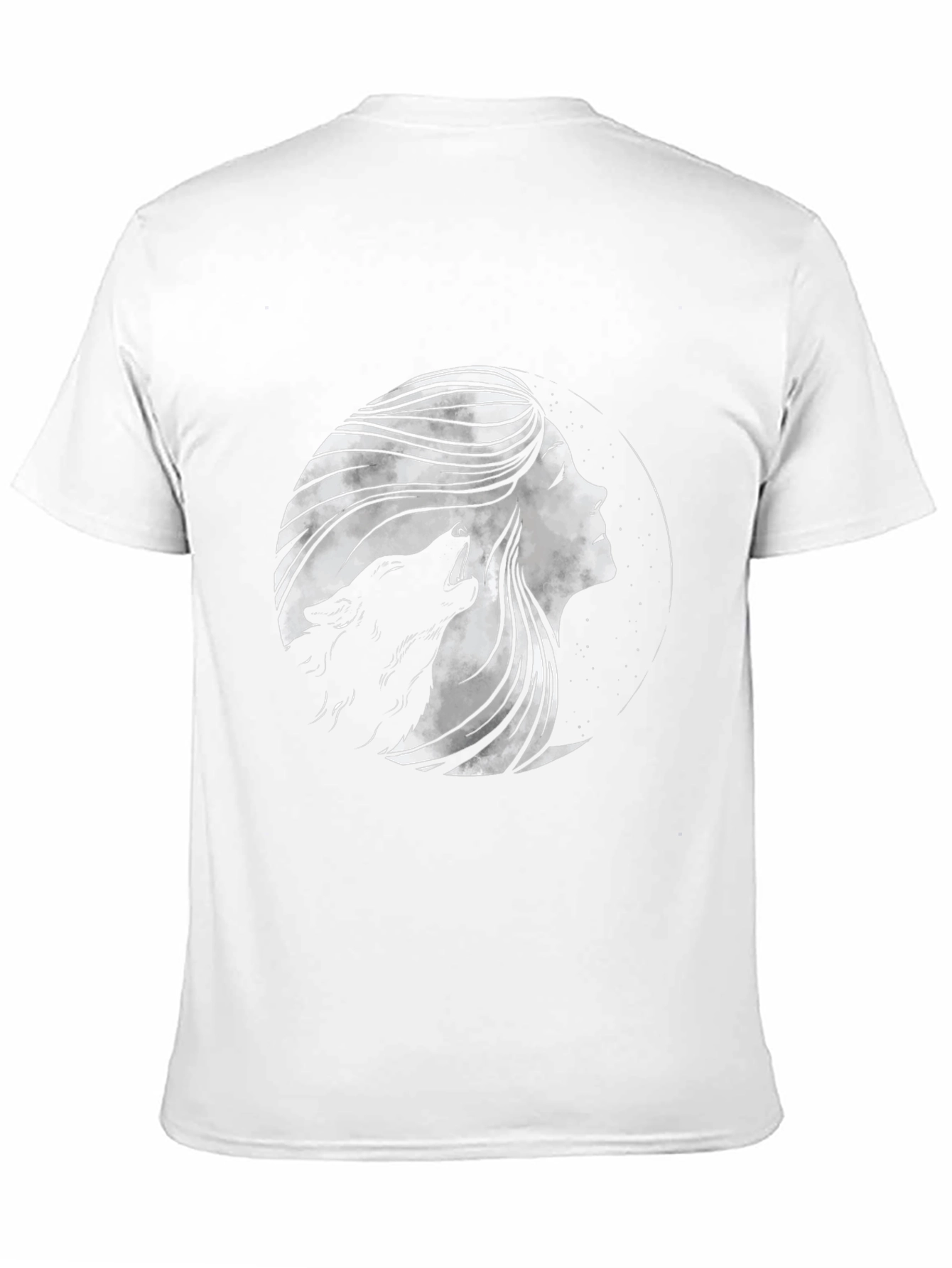 Wolf Moon Woman Graphic Tee - Black