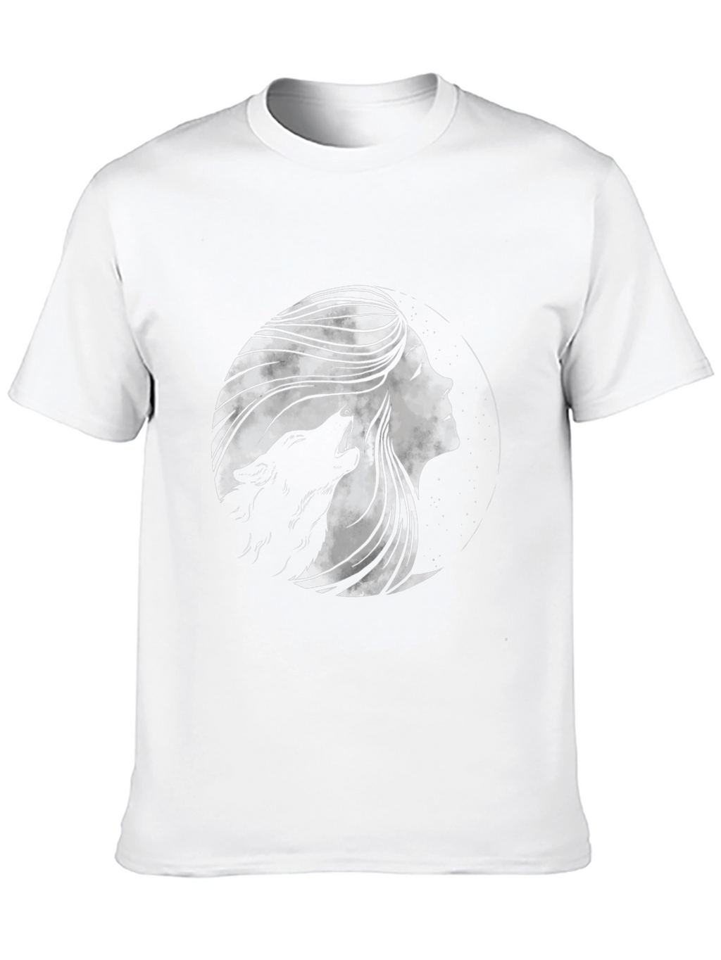 Wolf Moon Woman Graphic Tee - Black