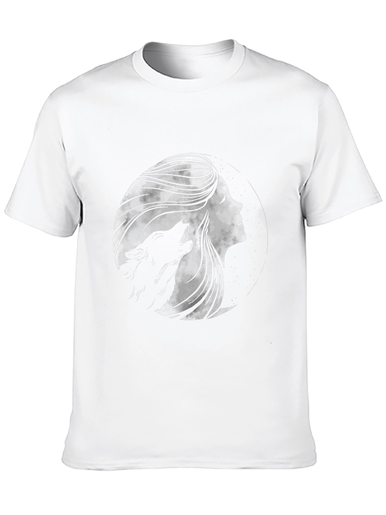 Wolf Moon Woman Graphic Tee - Black