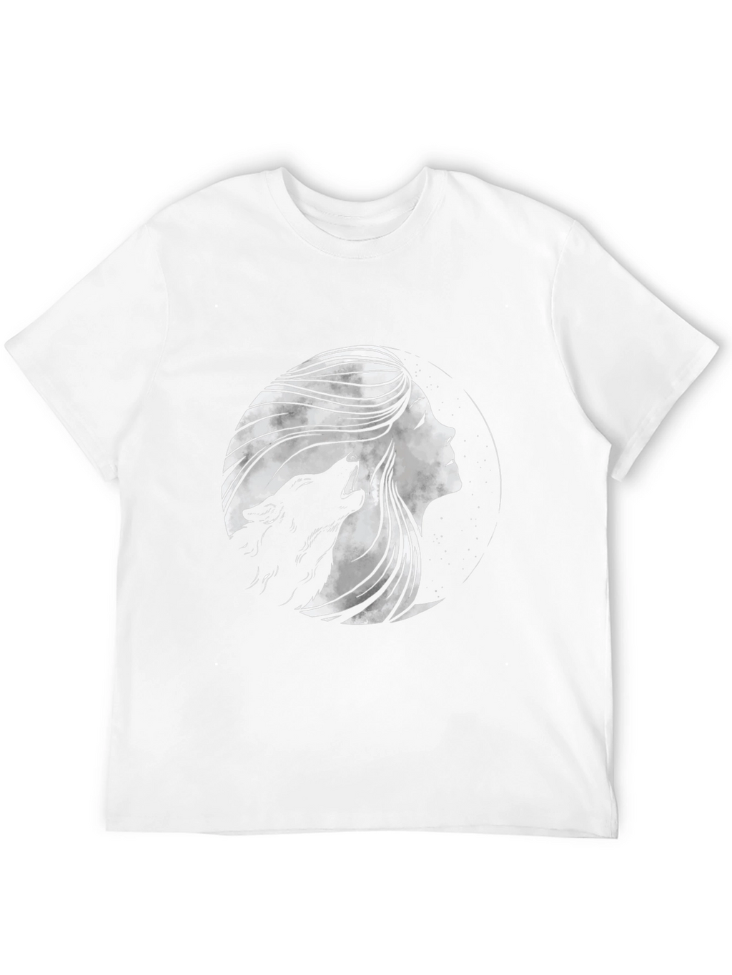 Wolf Moon Woman Graphic Tee - Black