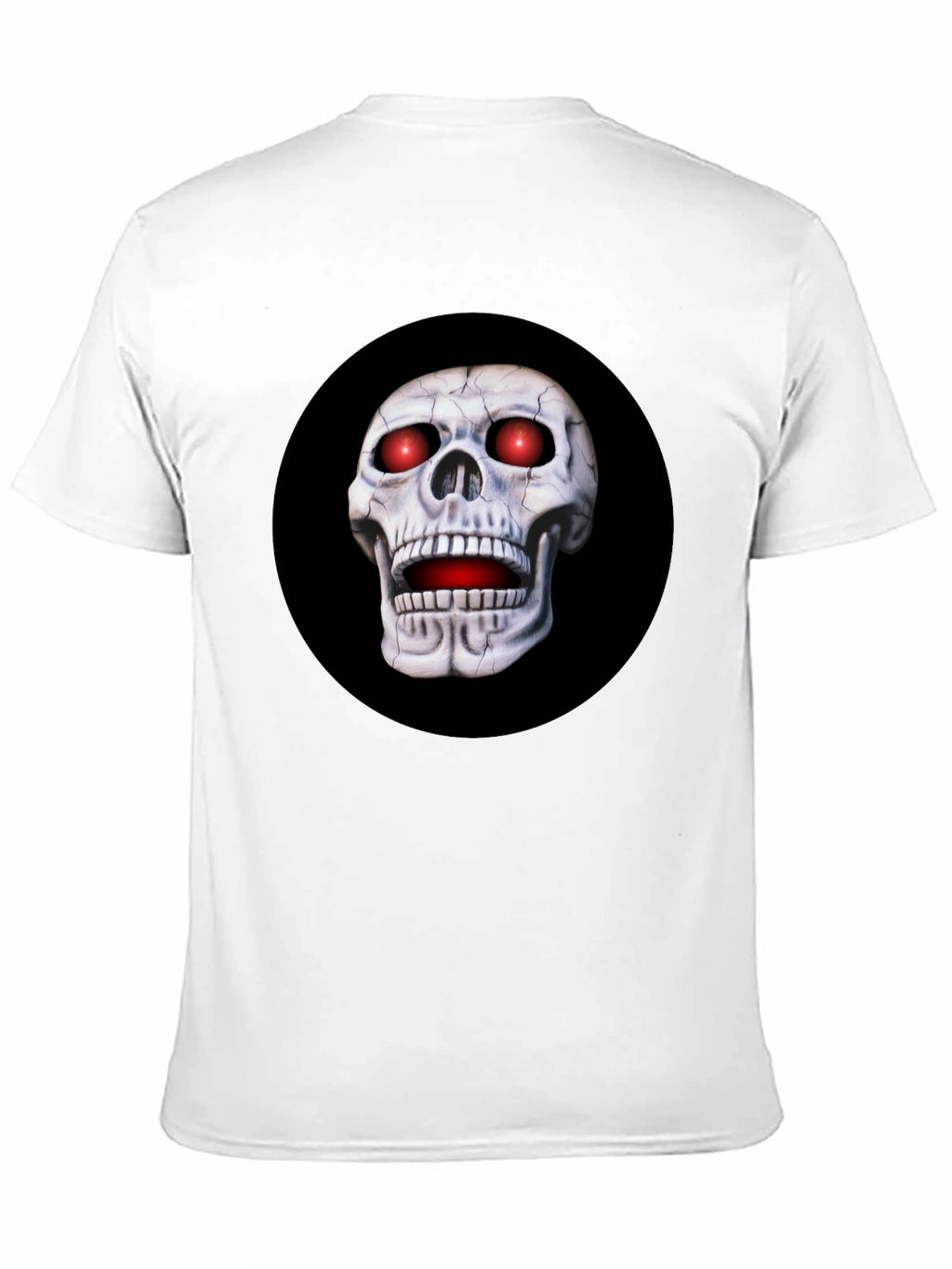 Skull Graphic T-Shirt - Red Eyes Black Tee