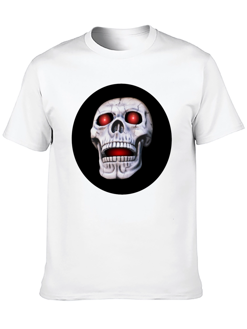 Skull Graphic T-Shirt - Red Eyes Black Tee