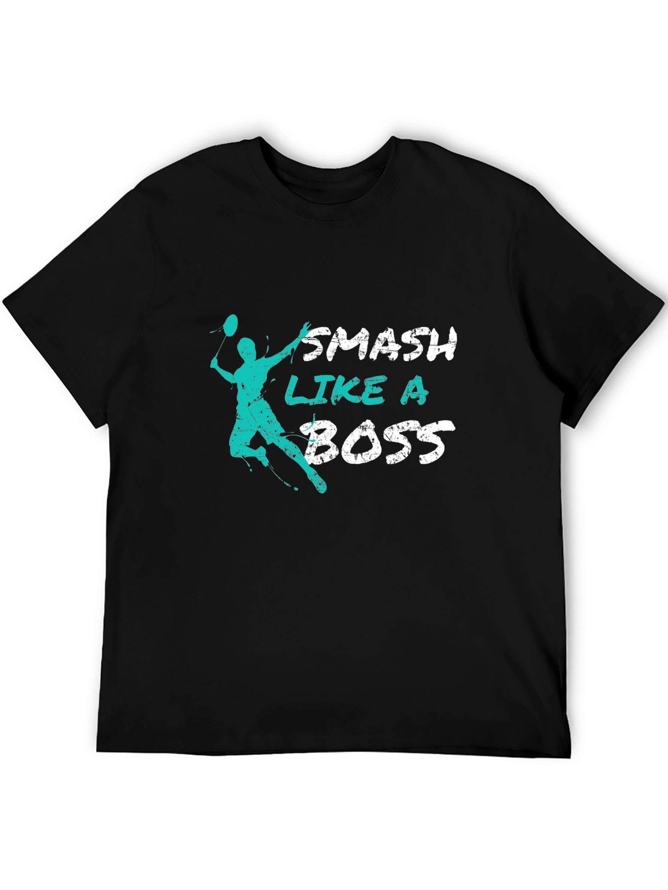 Smash Like a Boss Graphic Tee - Badminton Fan Shirt