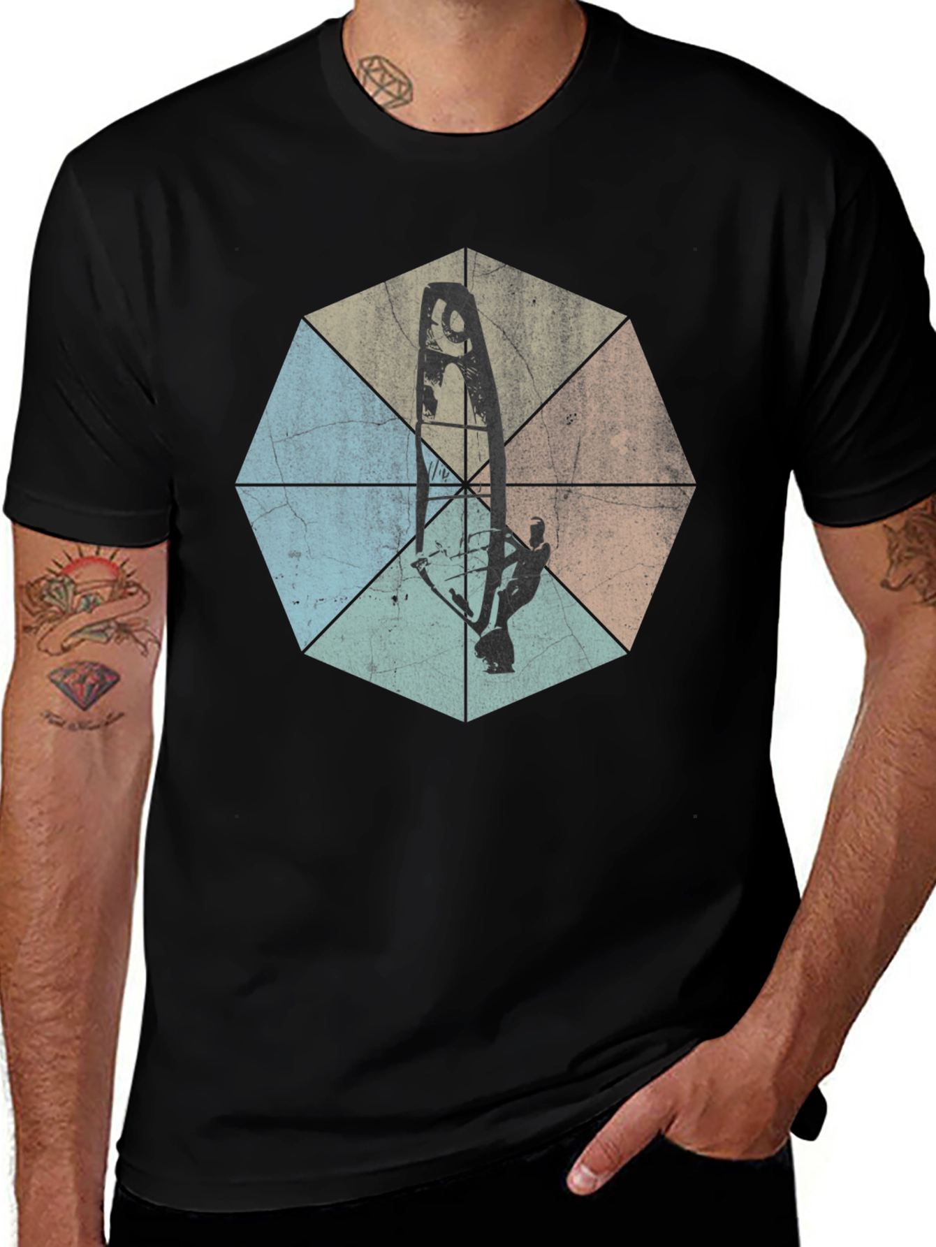 Vintage Windsurfing T-Shirt - Retro Sport Tee