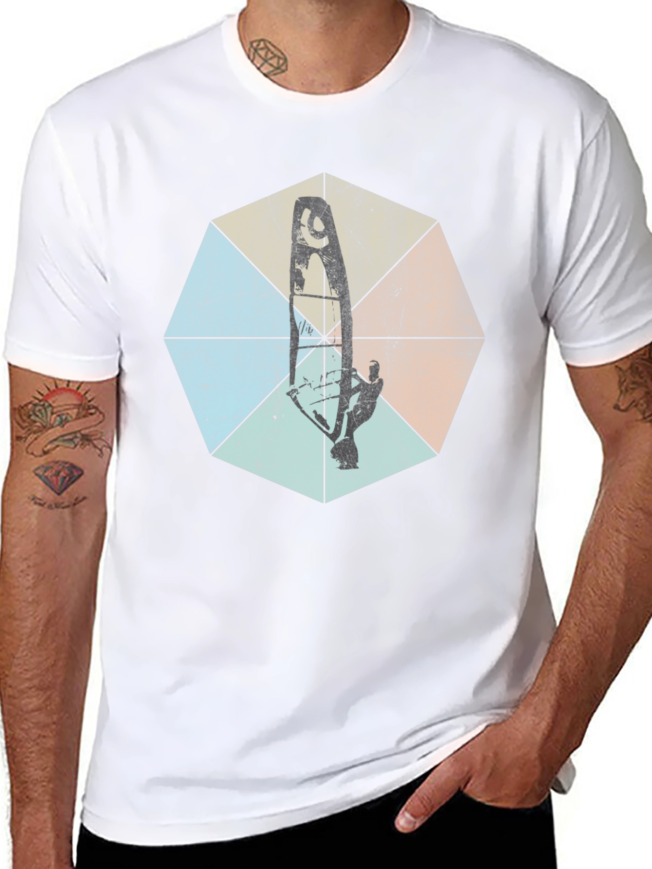 Vintage Windsurfing T-Shirt - Retro Sport Tee