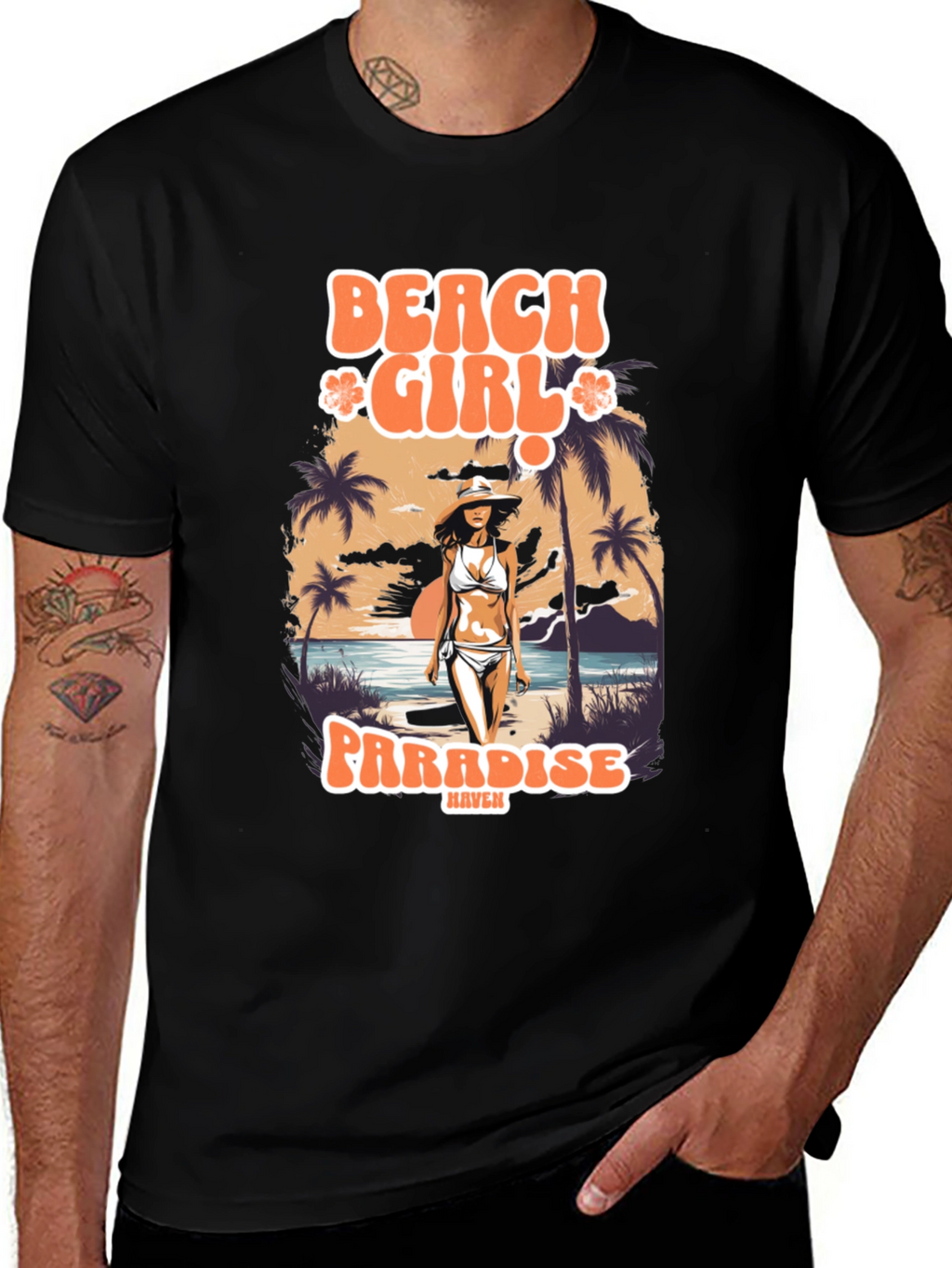 Beach Girl Paradise Graphic T-Shirt