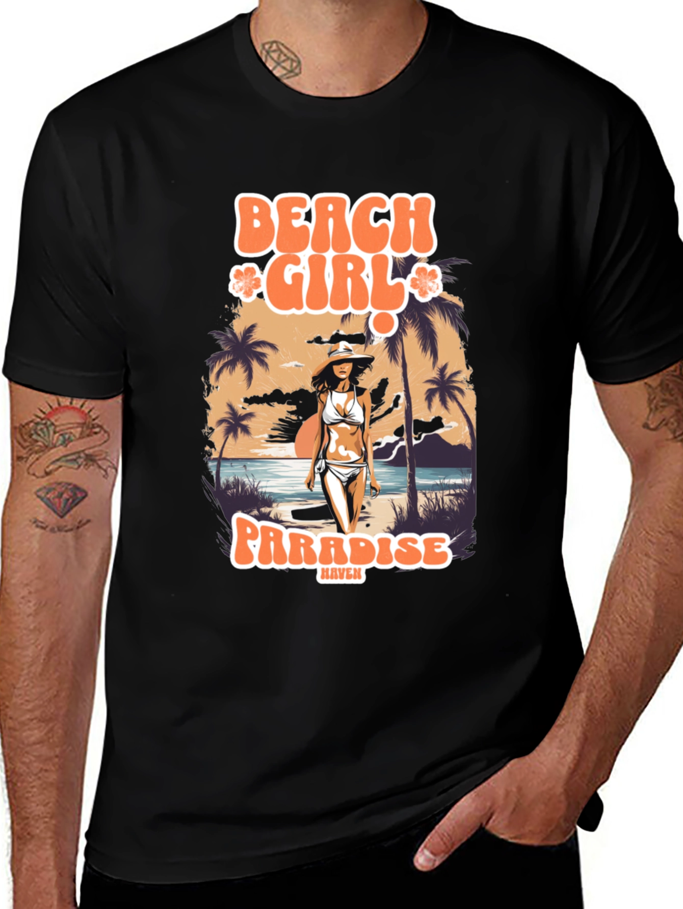 Beach Girl Paradise Graphic T-Shirt