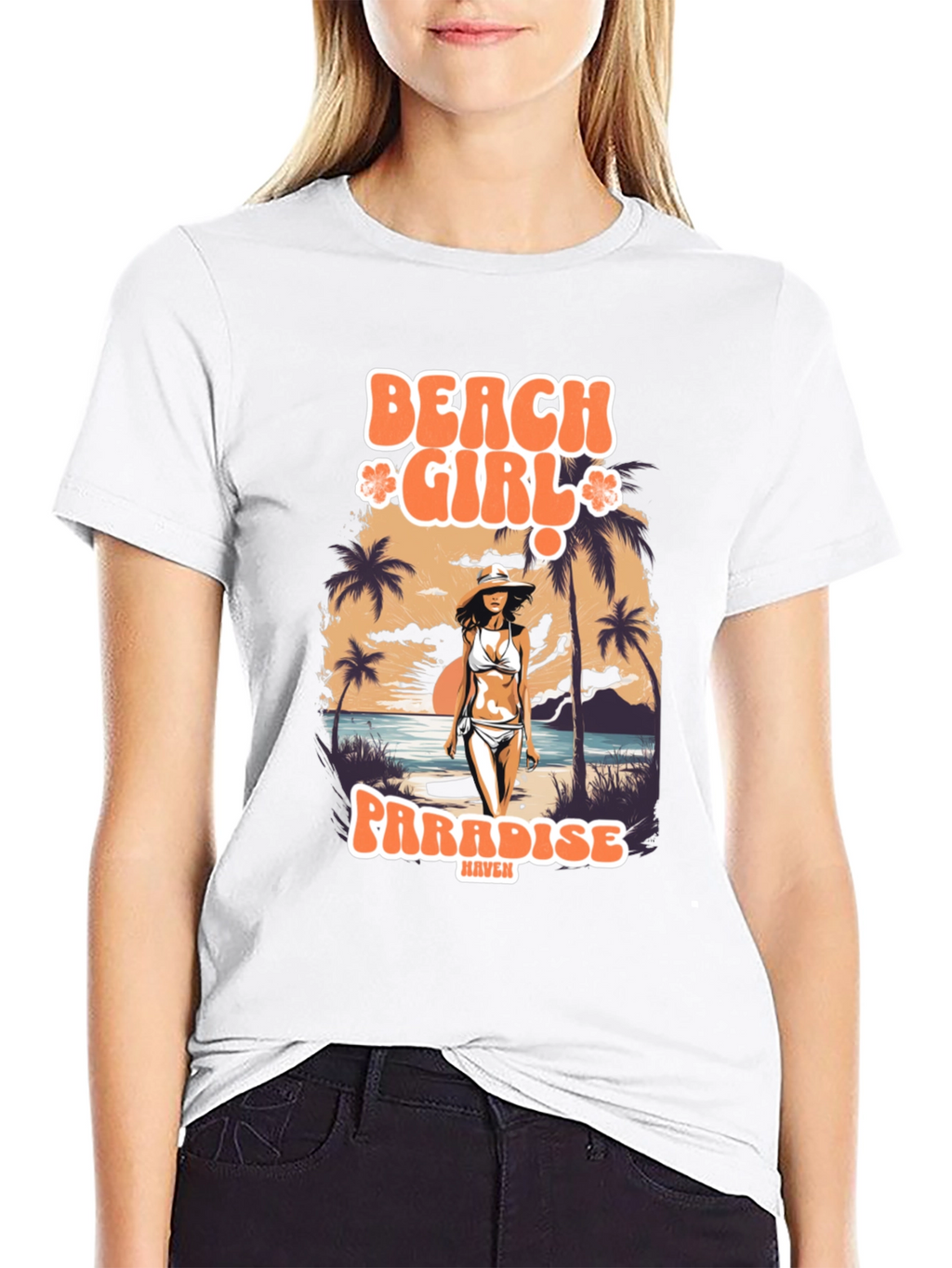 Beach Girl Paradise Graphic T-Shirt