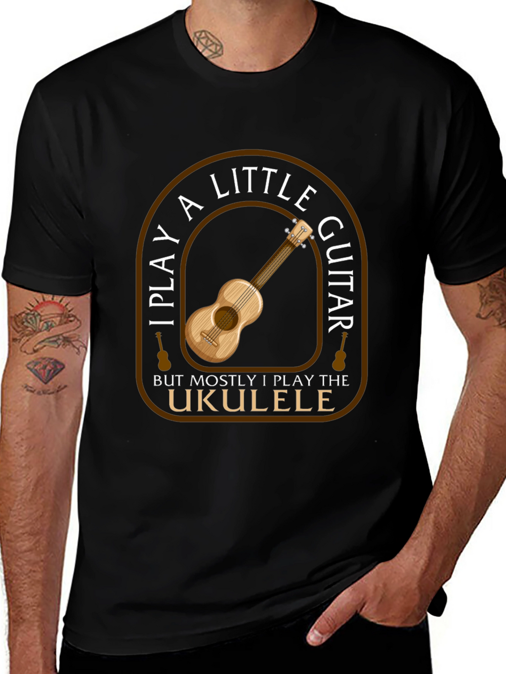 Ukulele Guitar Player Graphic T-Shirt