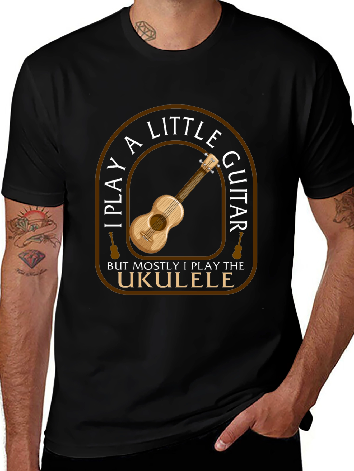 Ukulele Guitar Player Graphic T-Shirt
