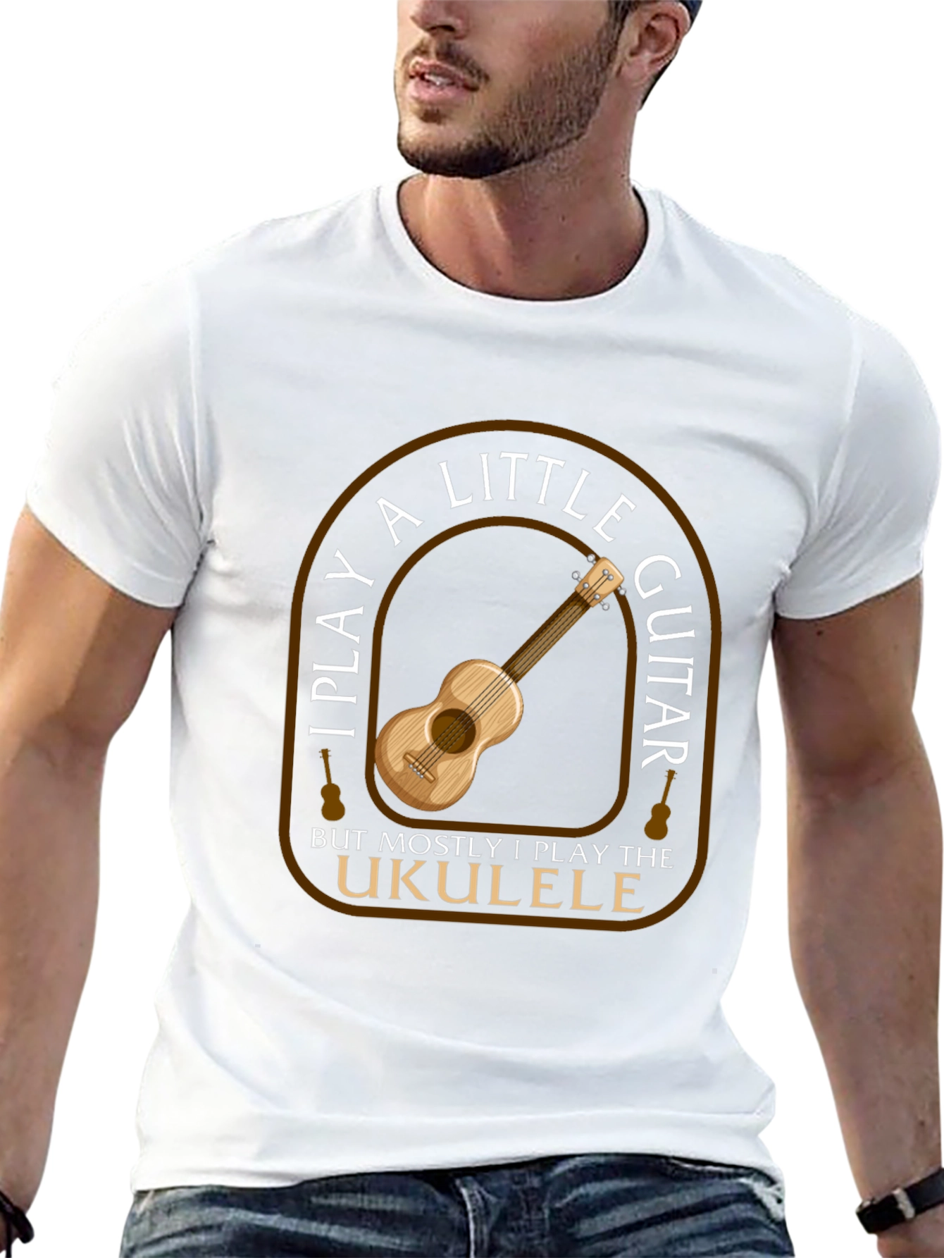 Ukulele Guitar Player Graphic T-Shirt