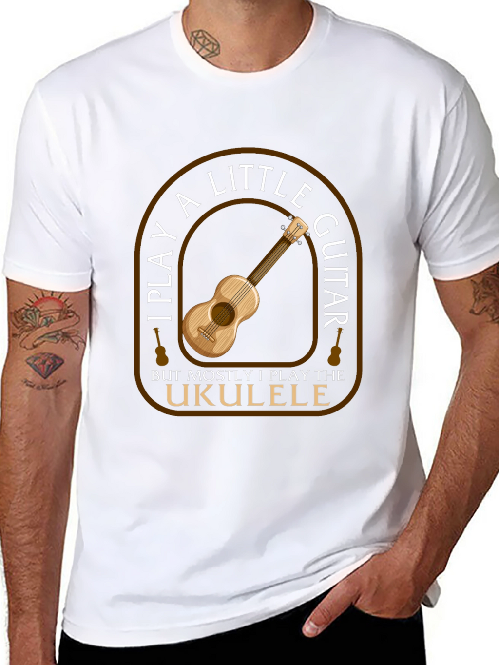 Ukulele Guitar Player Graphic T-Shirt