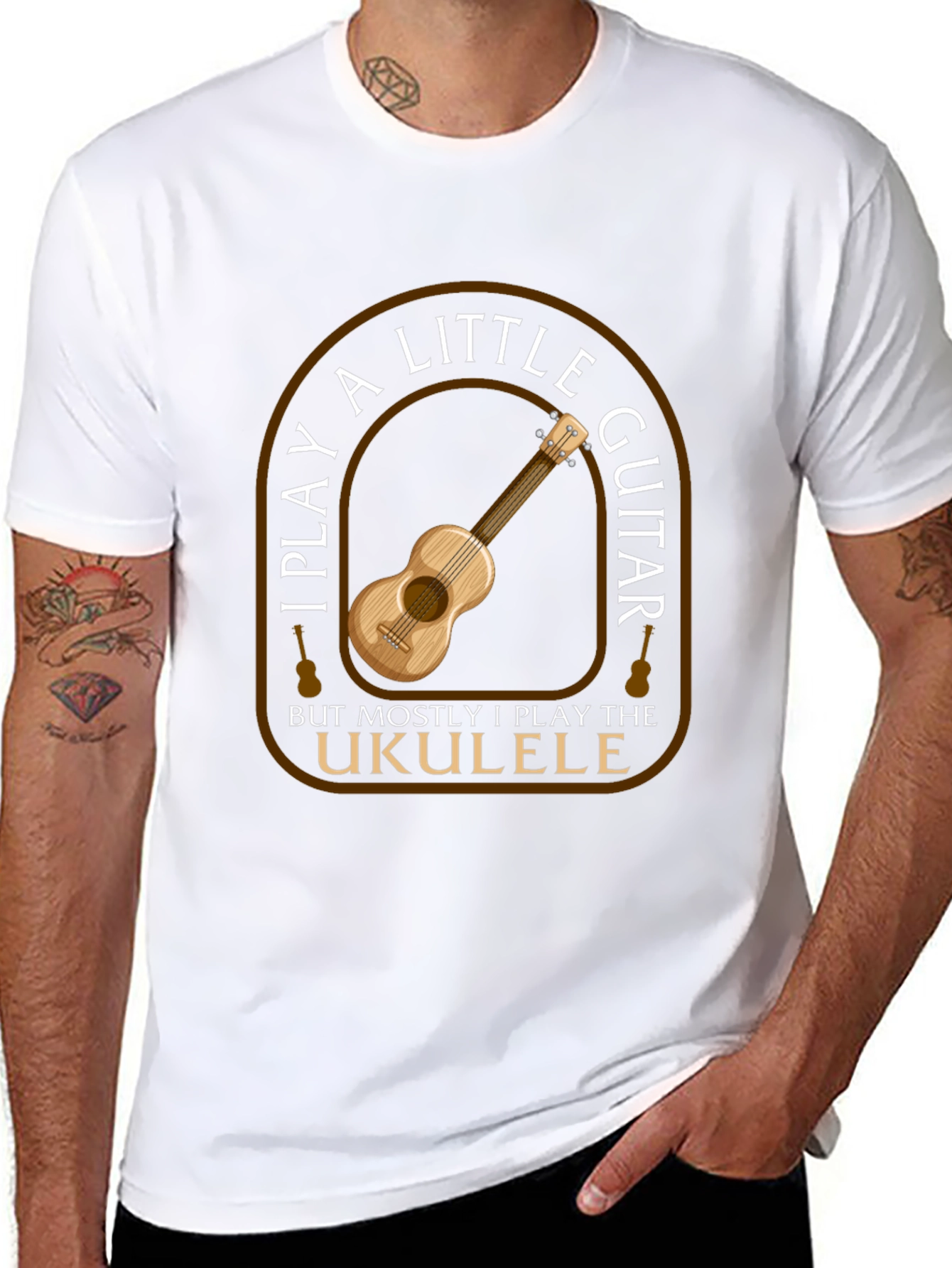 Ukulele Guitar Player Graphic T-Shirt