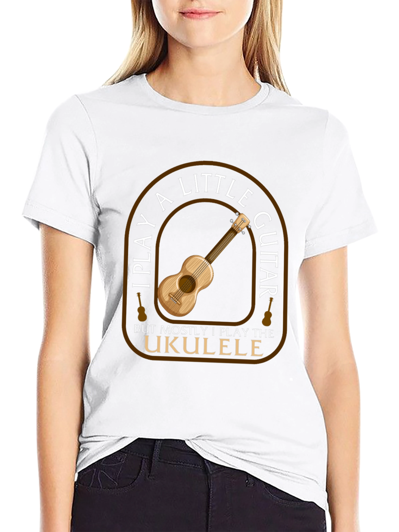 Ukulele Guitar Player Graphic T-Shirt
